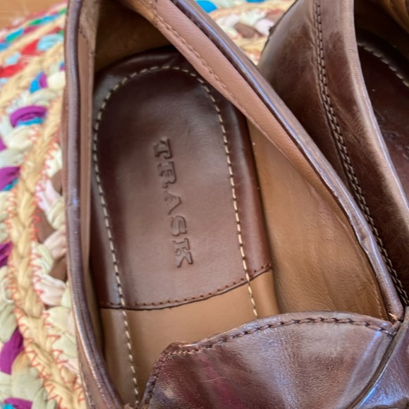 Trask Men's Brown Leather Loafers with Silver Accent Horsebit - Picture 3 of 8